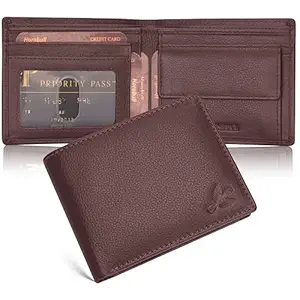 HORNBULL Maddison Men's Brown Genuine Leather Wallet | Branded Quality Wallet for Men with RFID Blocking