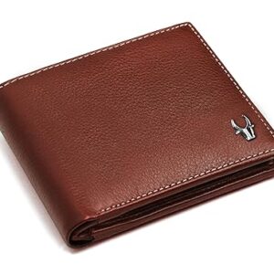 WildHorn Olive Leather Men's Wallet (WH2050) (Brown)